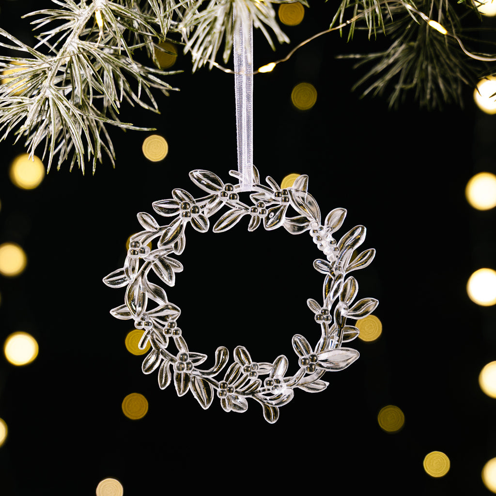 Crystal-Look Acrylic Christmas Tree Ornament - Flower