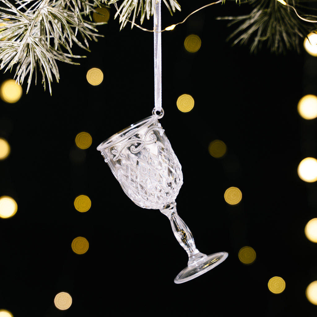 Crystal-Look Acrylic Christmas Tree Ornament - Glass