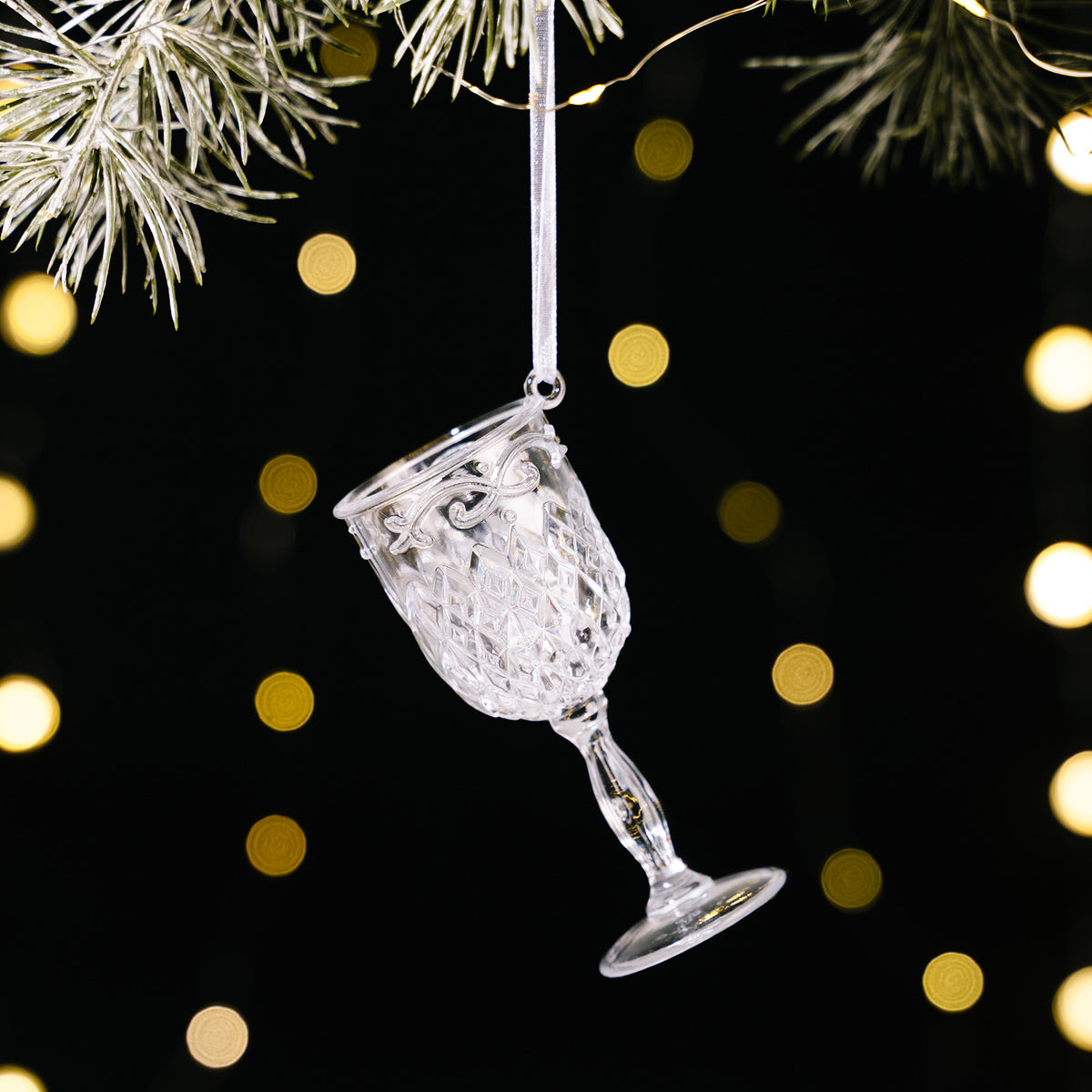 Crystal-Look Acrylic Christmas Tree Ornament - Glass