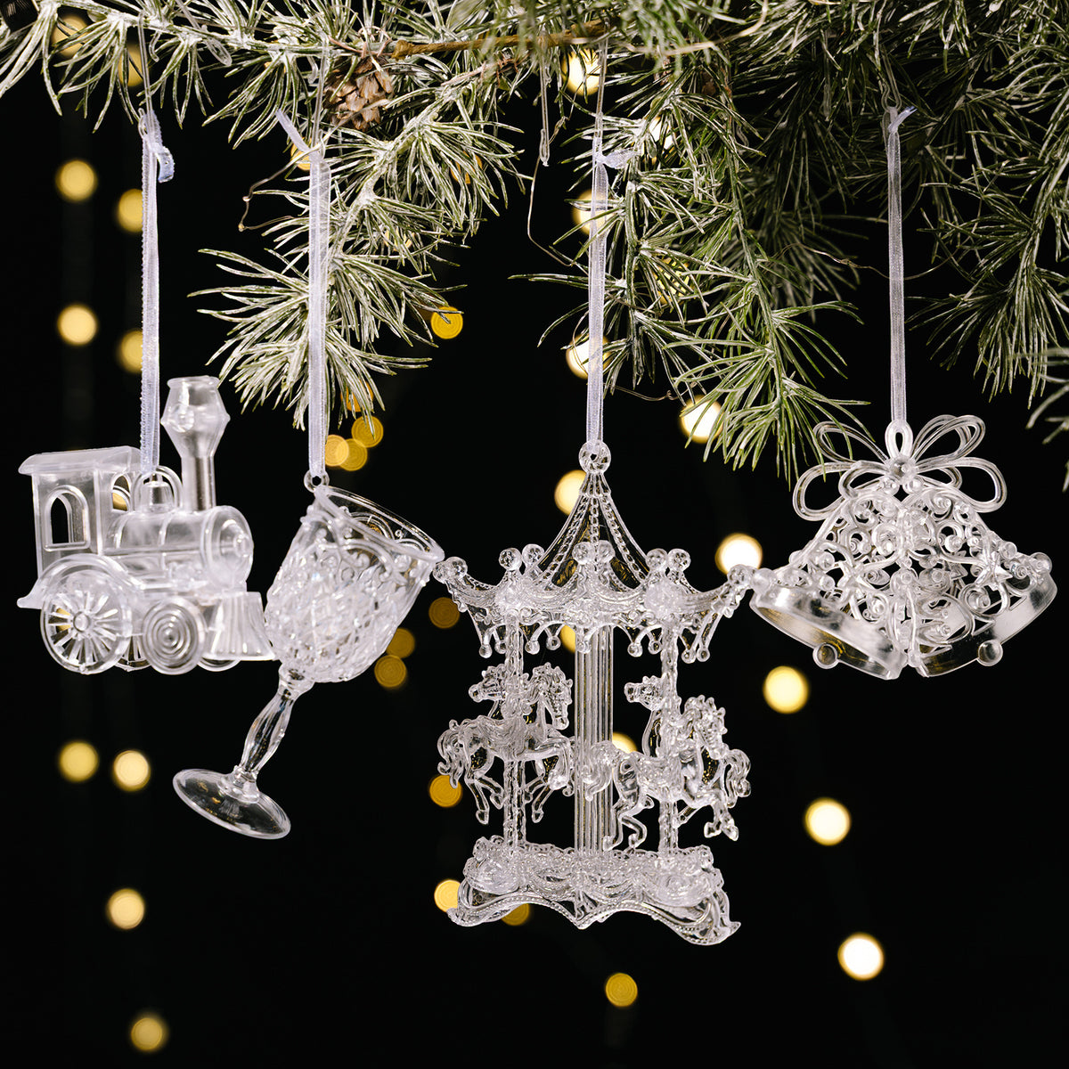 Crystal-Look Acrylic Christmas Tree Ornament