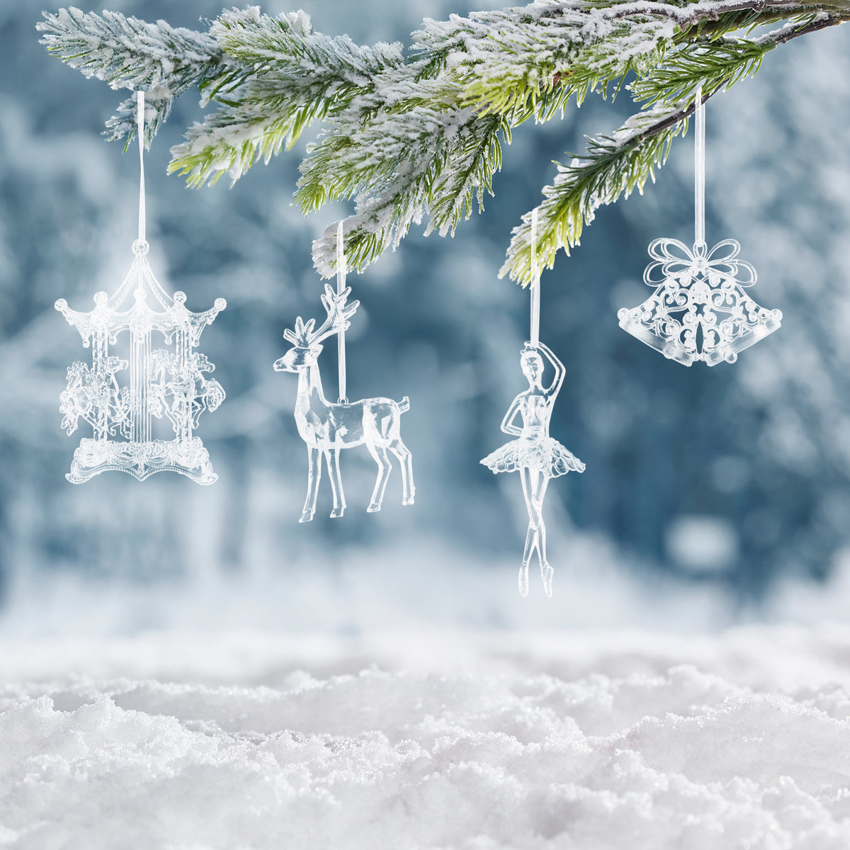 Crystal-Look Acrylic Christmas Tree Ornament - view 1