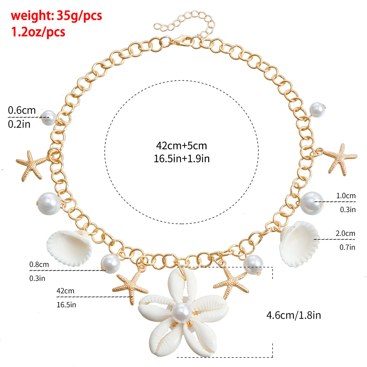 Cowrie Shell Flower Necklace And Earrings