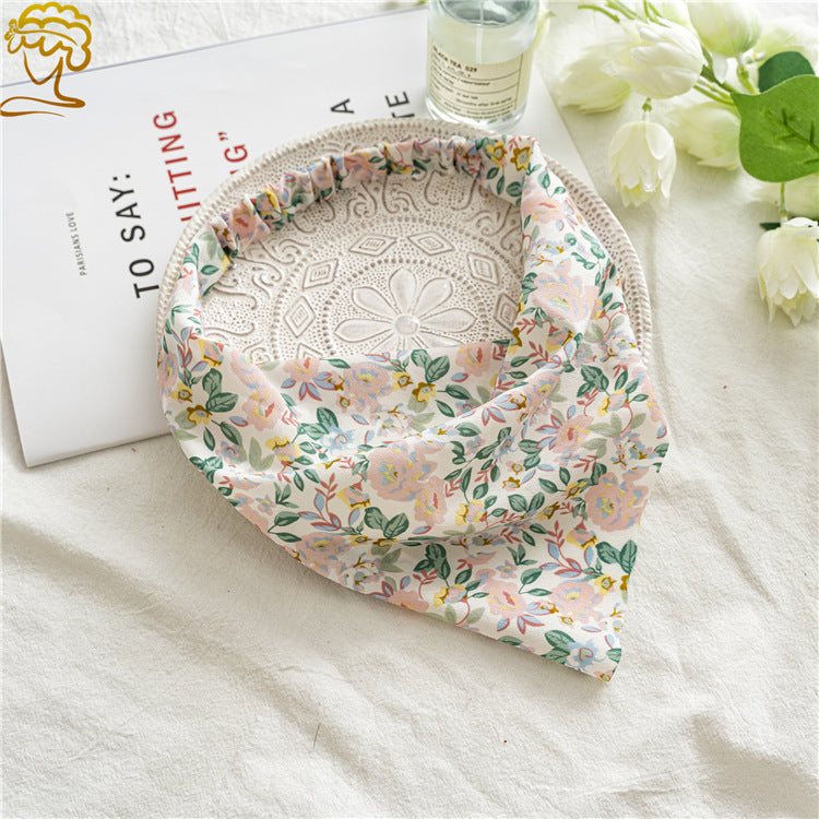 Ditsy Floral Bandana Head Scarf - Pink