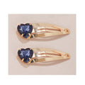 Heart Crystal Snap Hair Clip Pair - Color_5