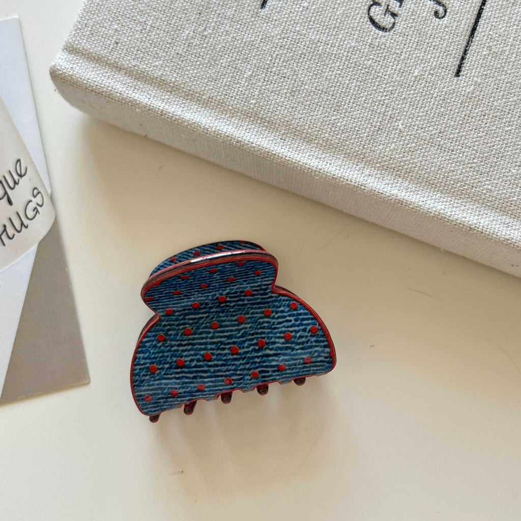 Vintage Speckled Marble Hair Claw Clip - C3