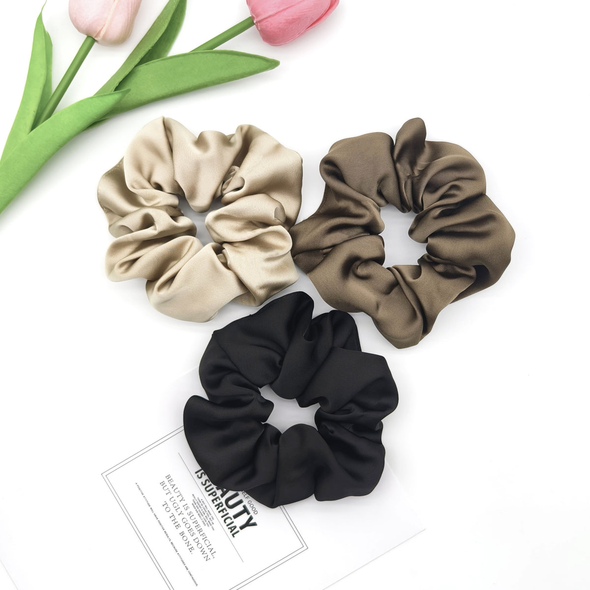 Oversized Smooth Satin Scrunchie - view 3