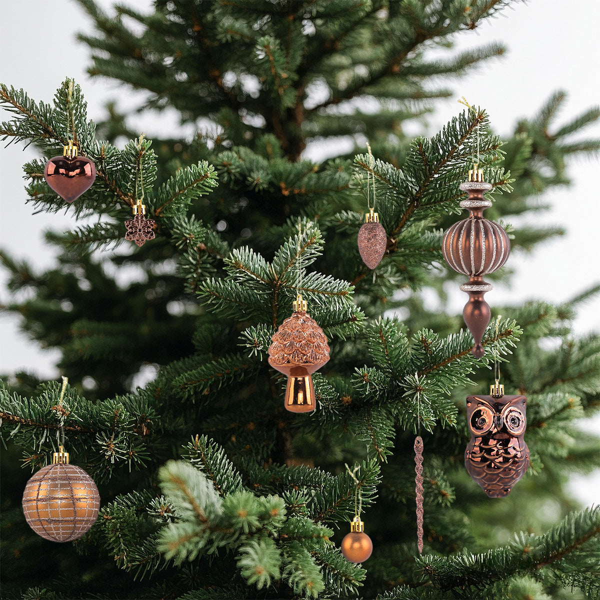 Boxed Christmas Tree Ornament Set With Pinecones - NO-2 - 2