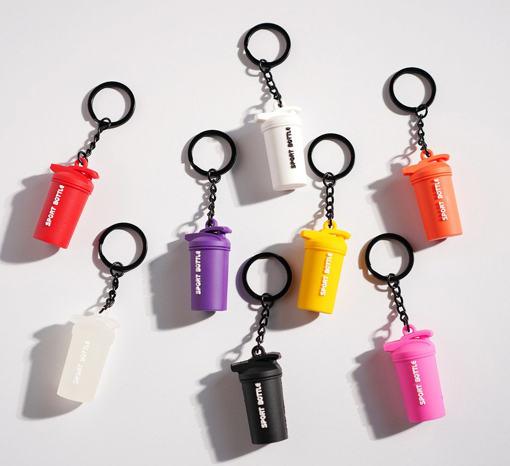 Mini Shaker Bottle Keychain Bag Charm