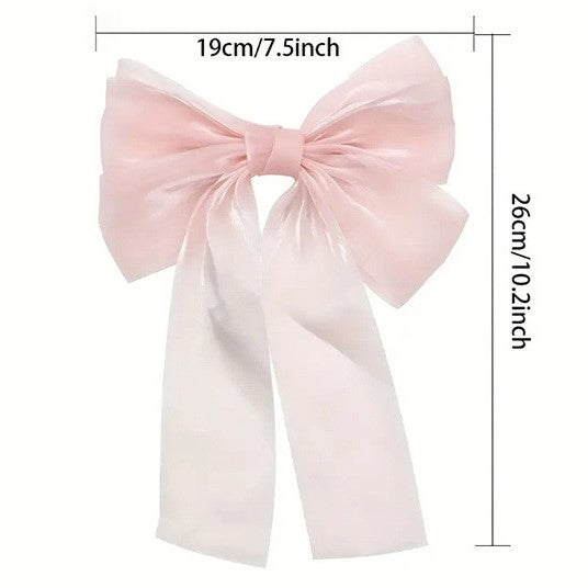 Oversized Organza Bow Hair Clip - view 4