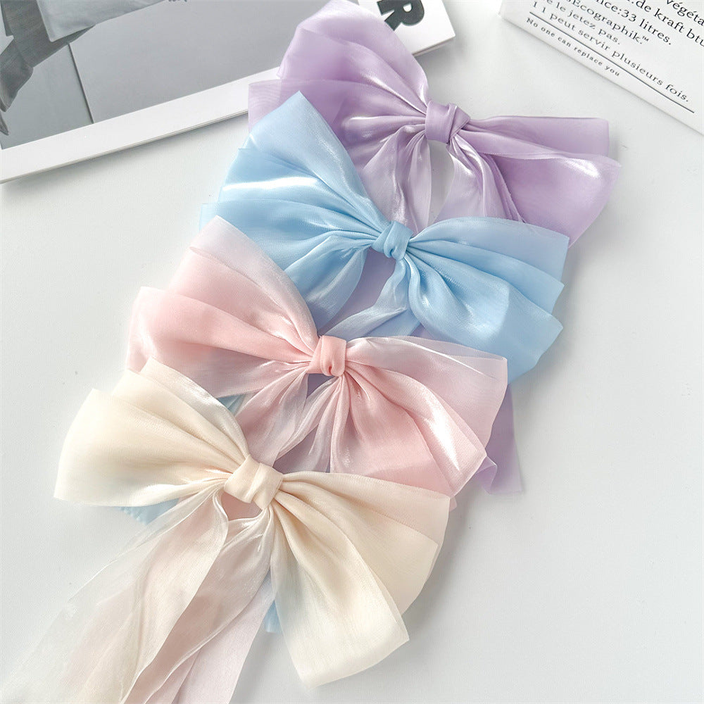 Oversized Organza Bow Hair Clip - view 6