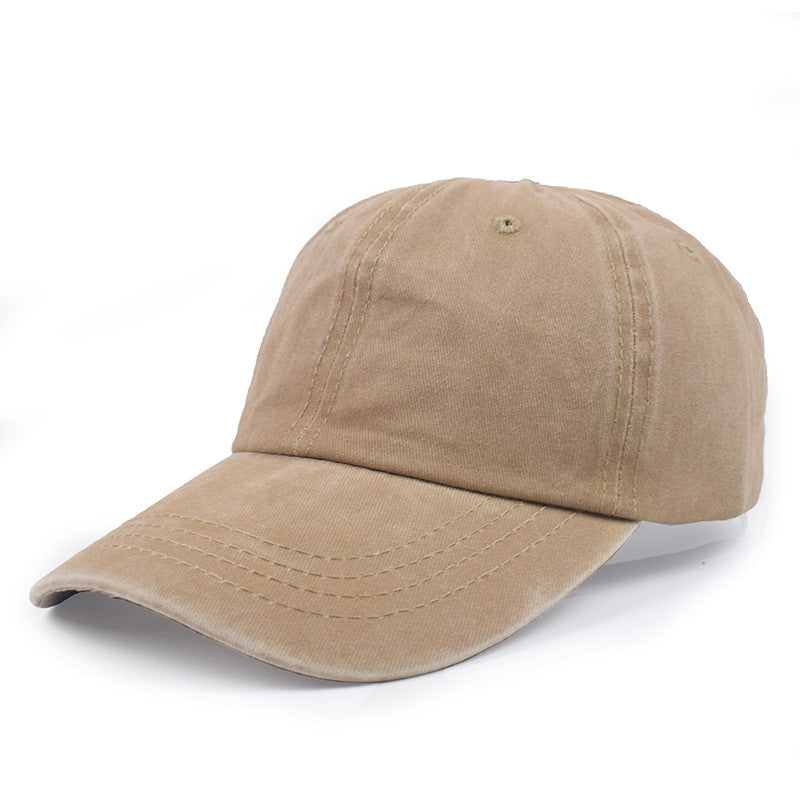 Vintage Wash Low Profile Baseball Cap - Khaki
