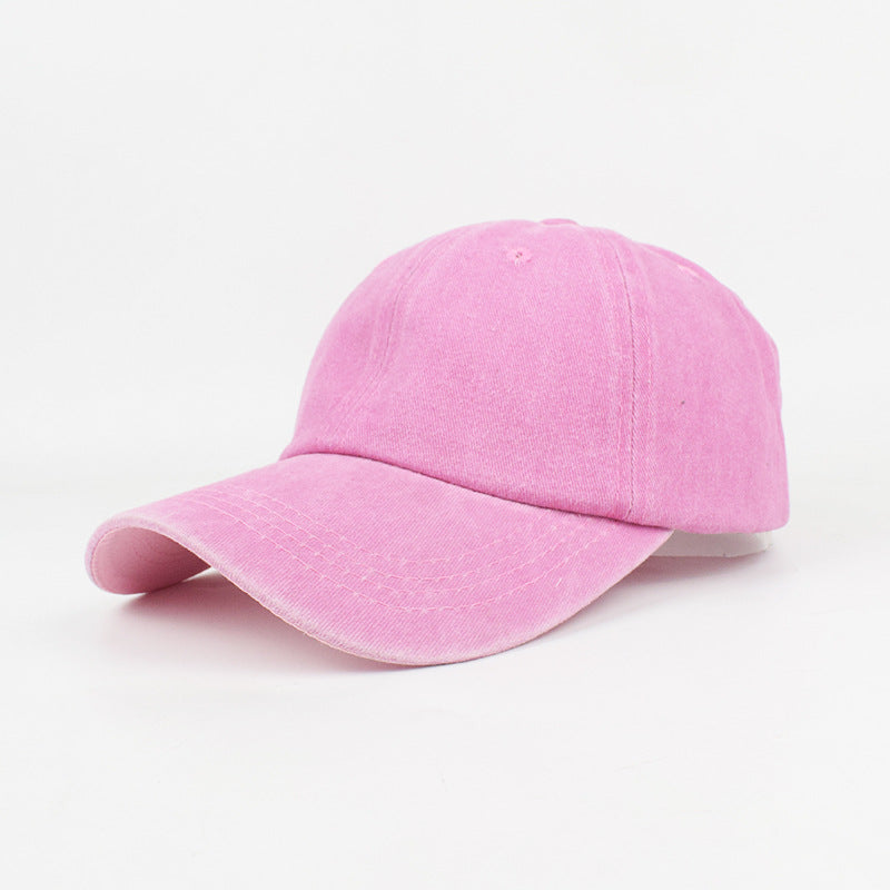 Vintage Wash Low Profile Baseball Cap - Pink