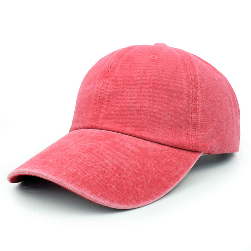 Vintage Wash Low Profile Baseball Cap - Red