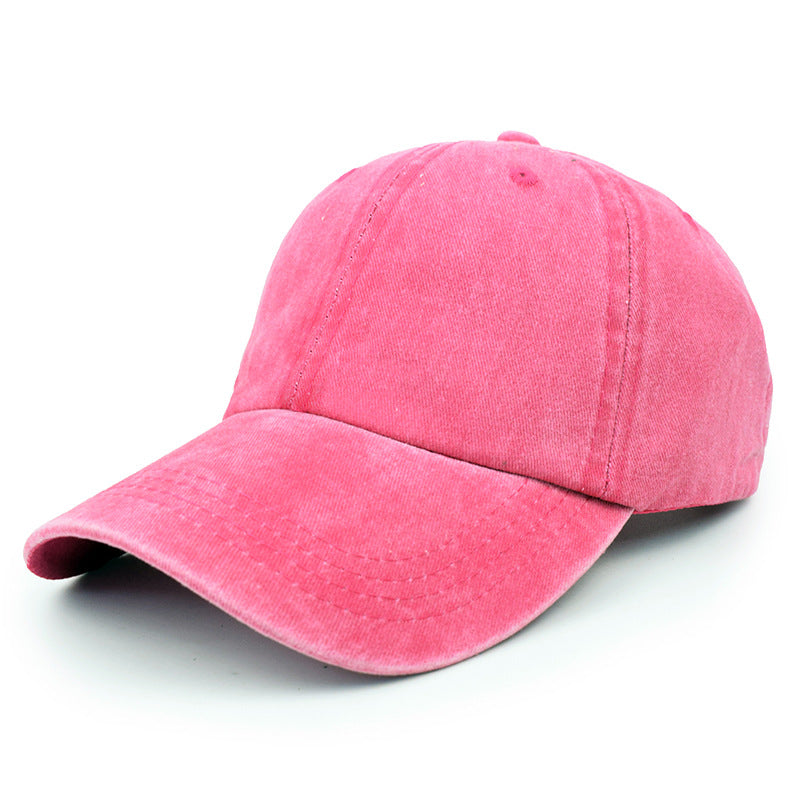 Vintage Wash Low Profile Baseball Cap - RoseRed