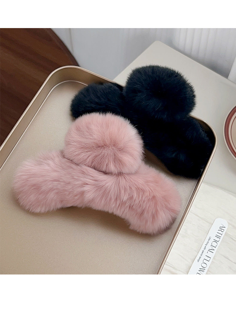 Oversized Fluffy Plush Claw Clip - view 5
