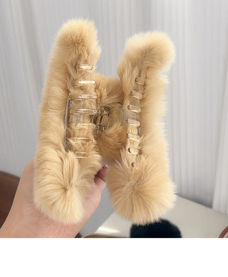 Oversized Fluffy Plush Claw Clip - view 6