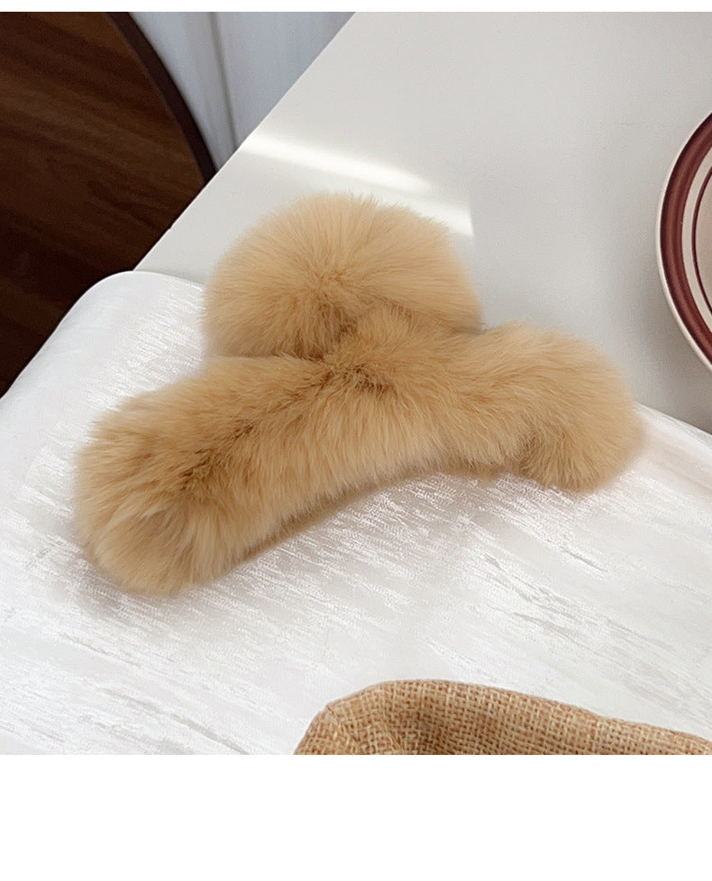 Oversized Fluffy Plush Claw Clip - view 7
