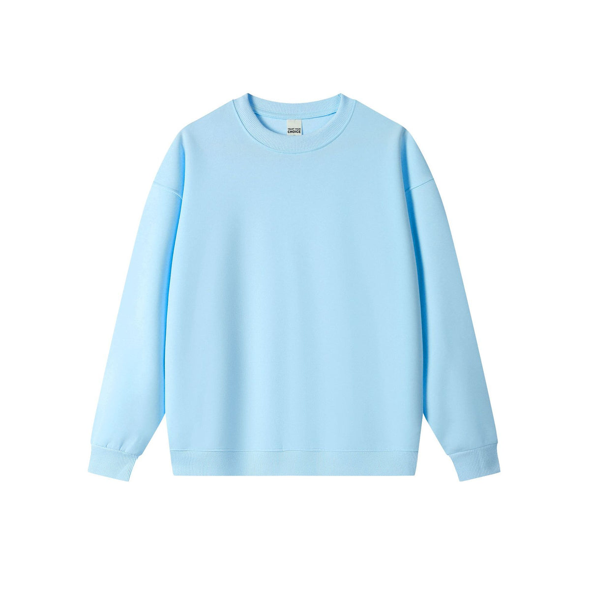Brushed Fleece Boxy Crewneck Sweatshirt - Blue
