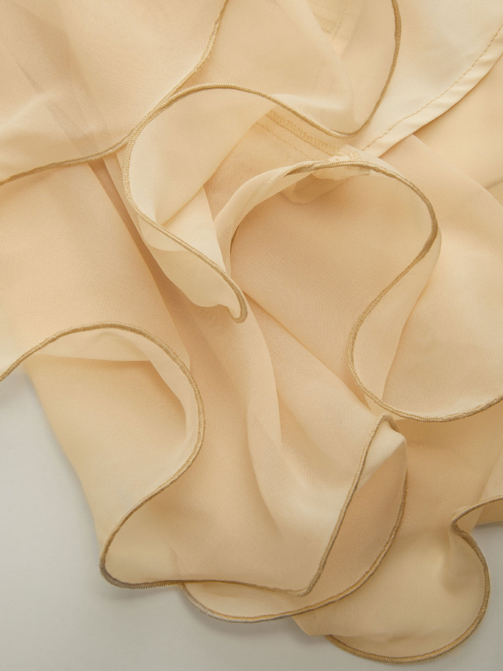 Tiered Ruffle Chiffon Halter Blouse - view 3
