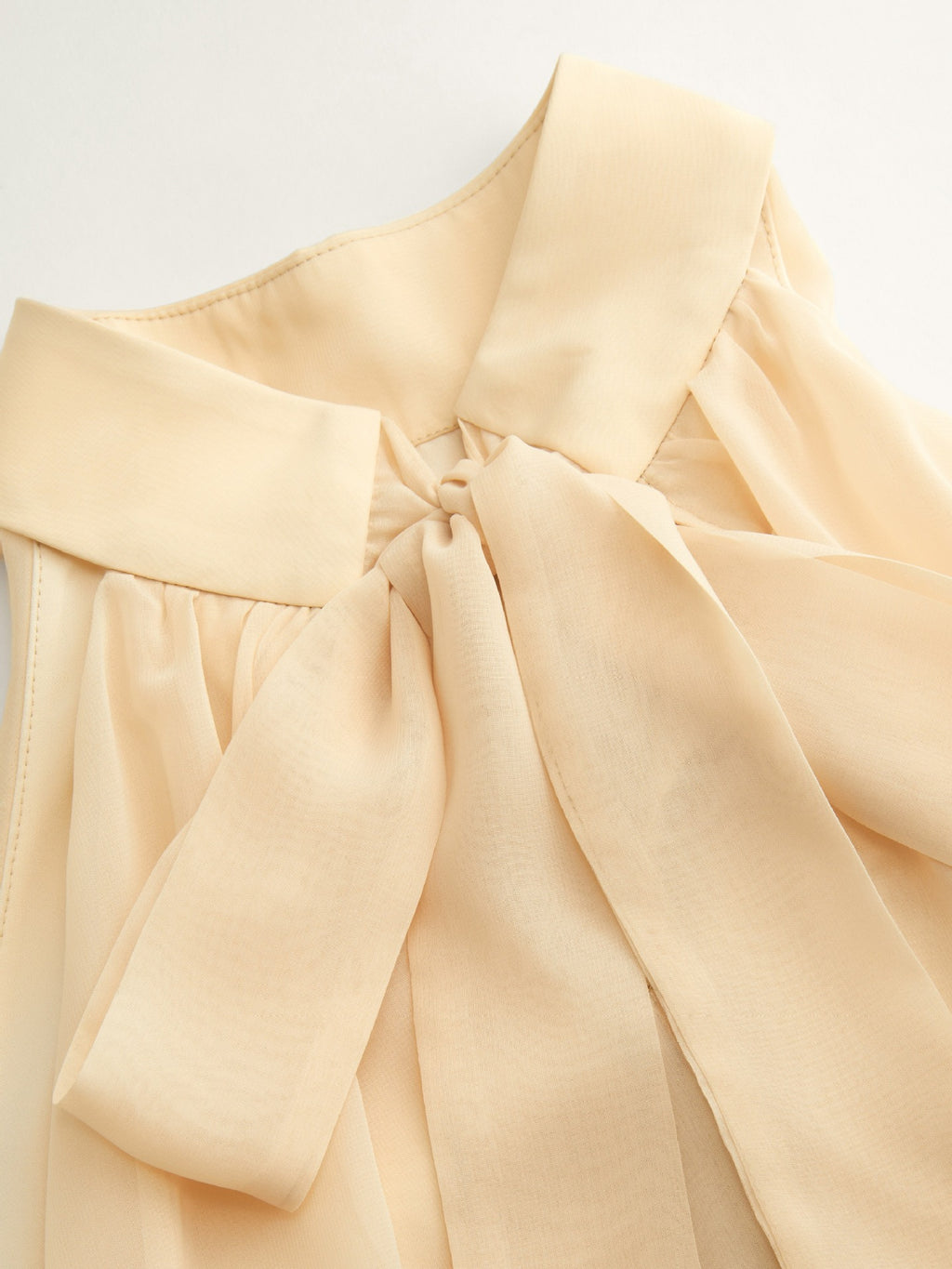 Tiered Ruffle Chiffon Halter Blouse - view 4