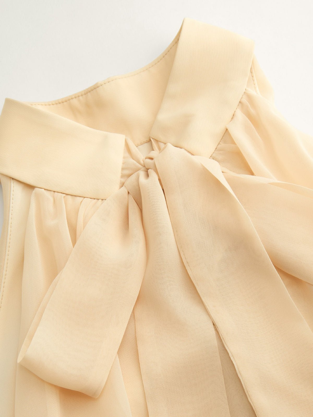 Tiered Ruffle Chiffon Halter Blouse - view 4