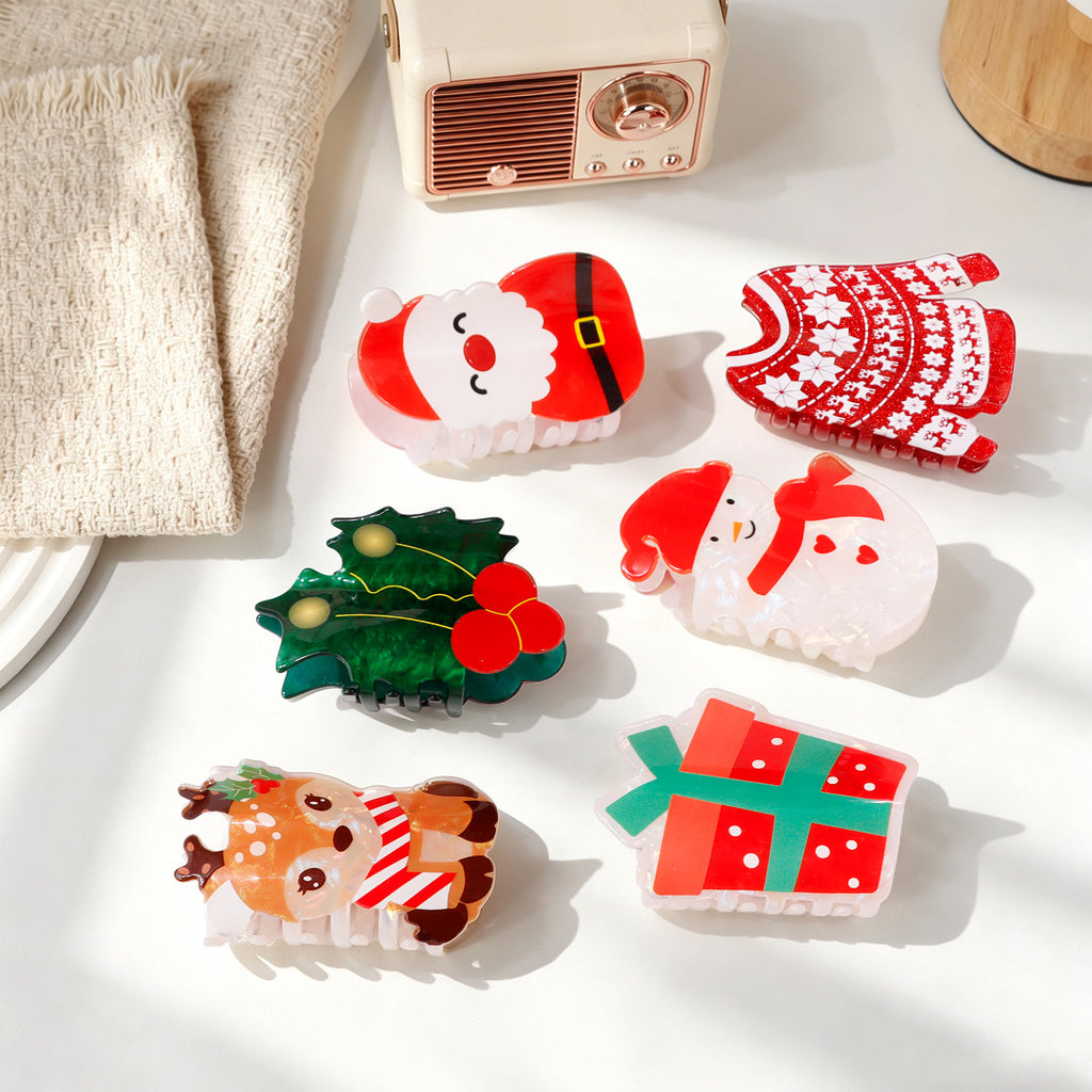 Christmas Claw Clip With Gingerbread and Santa - view 2
