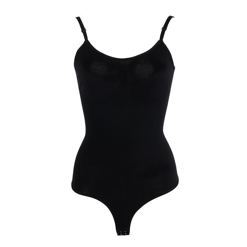 Seamless Ribbed Cami Tummy Control Thong Bodysuit