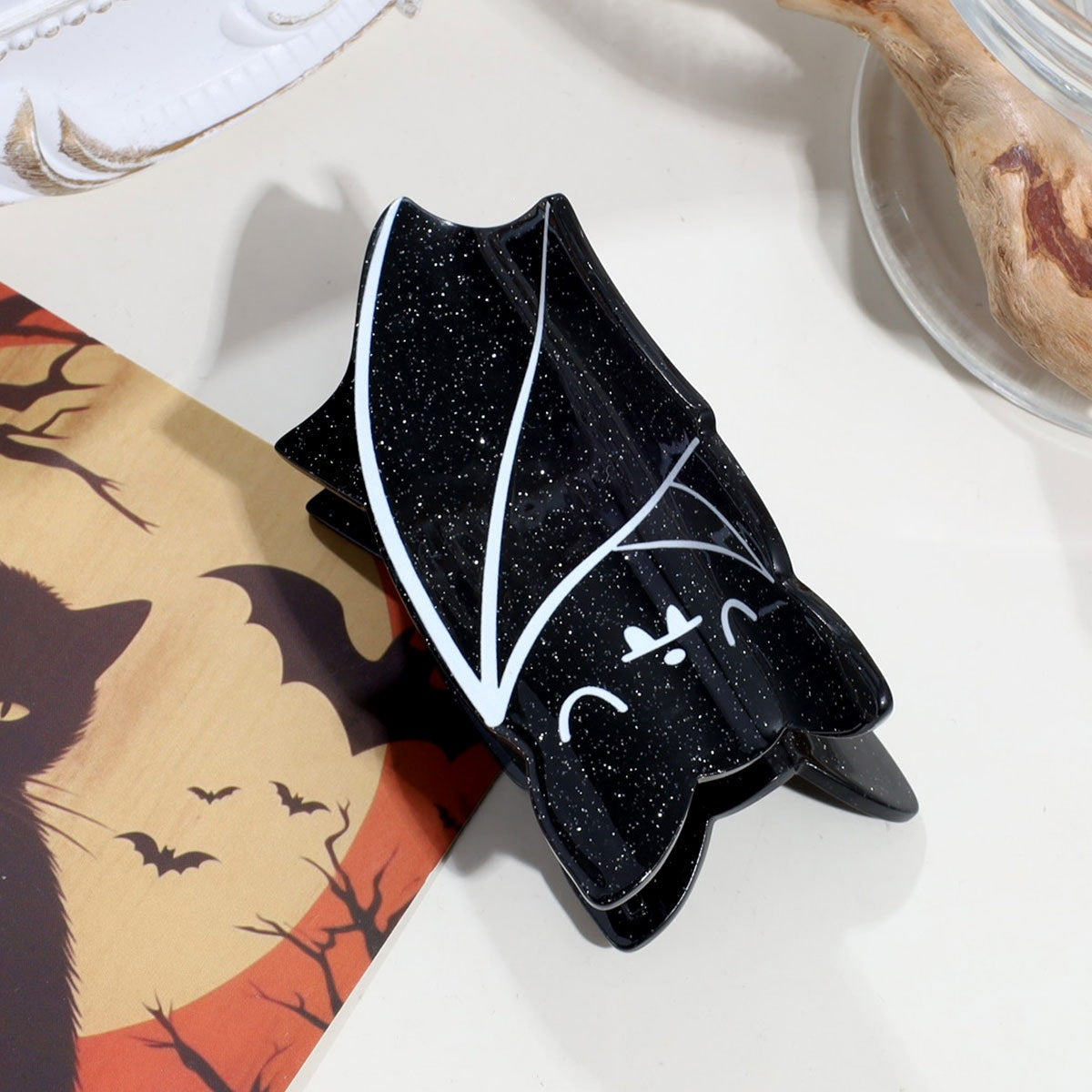 Winged Bat Hair Claw Clip for Halloween - C4