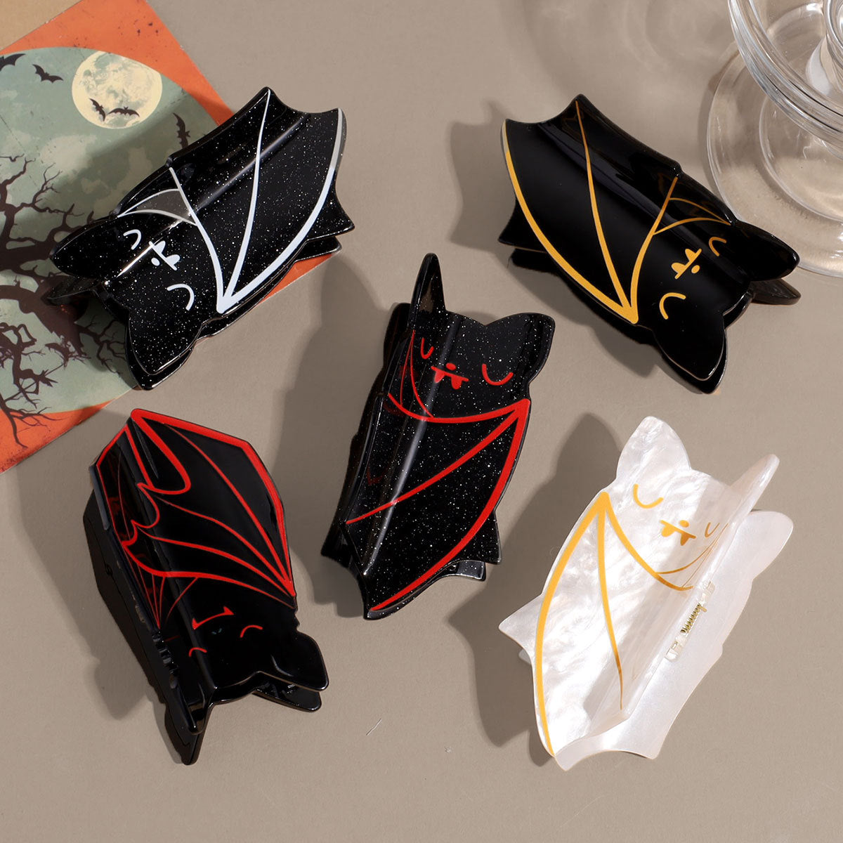 Winged Bat Hair Claw Clip for Halloween