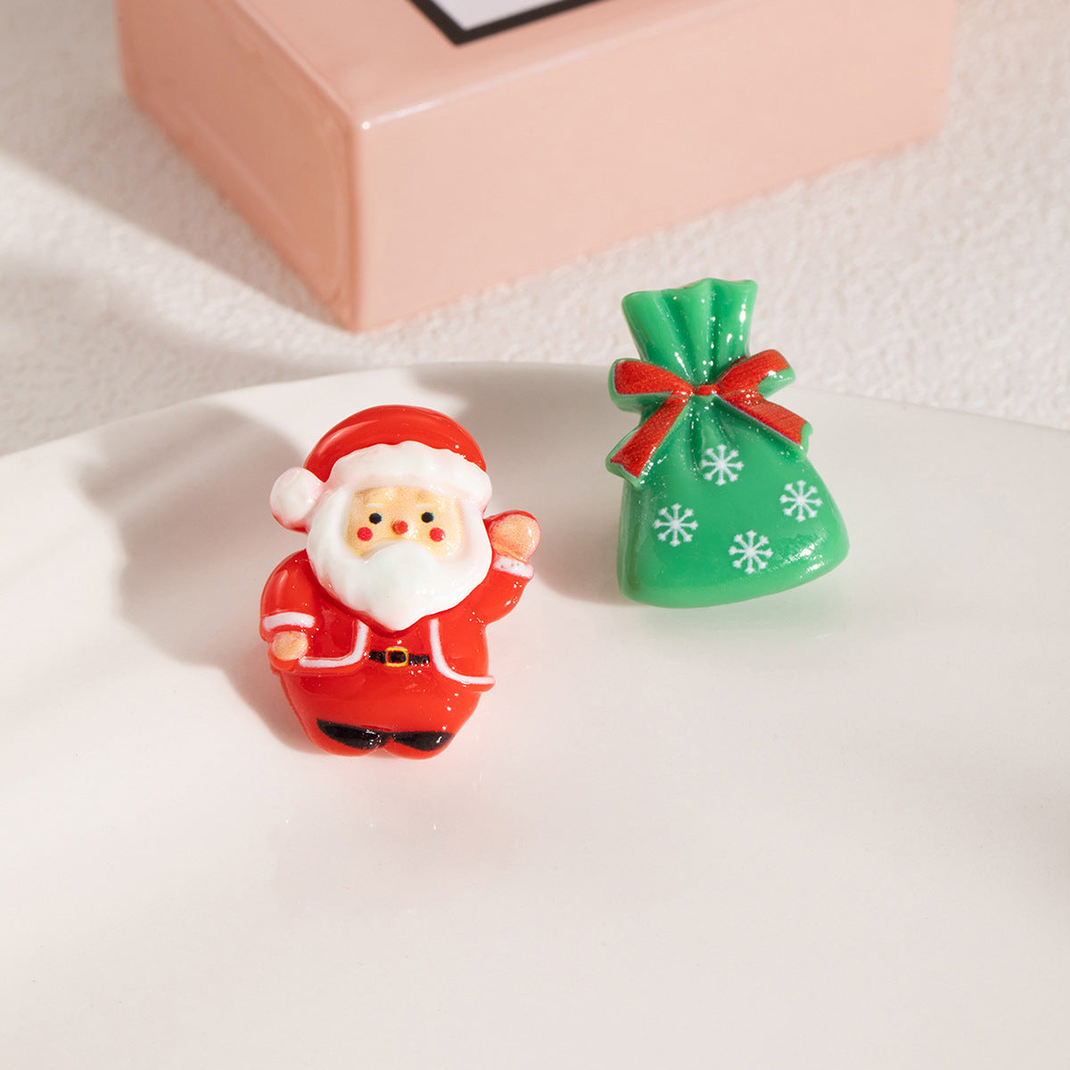 Holiday Charm Resin Stud Earrings - GiftBag