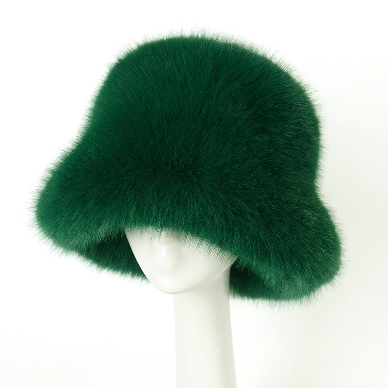 Thick Fluffy Faux Fur Bucket Hat
