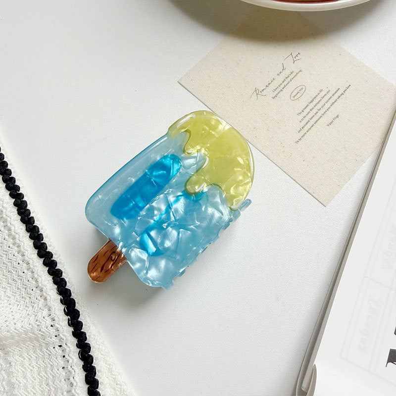 Fruity Ice Pop Hair Claw Clip Playful Summer Accent - Mint
