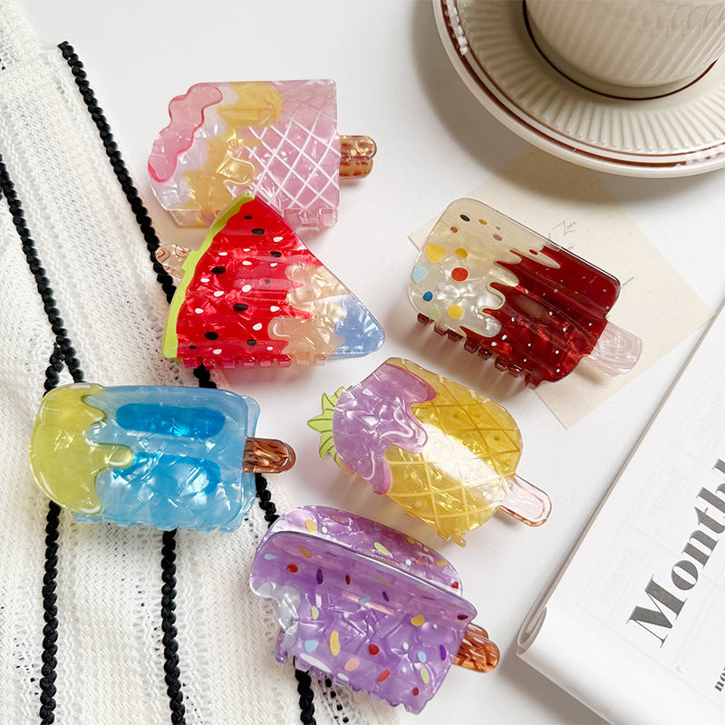 Fruity Ice Pop Hair Claw Clip Playful Summer Accent - view 1