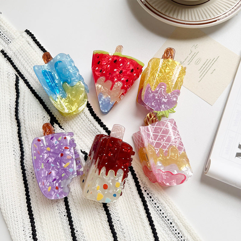 Fruity Ice Pop Hair Claw Clip Playful Summer Accent - view 2