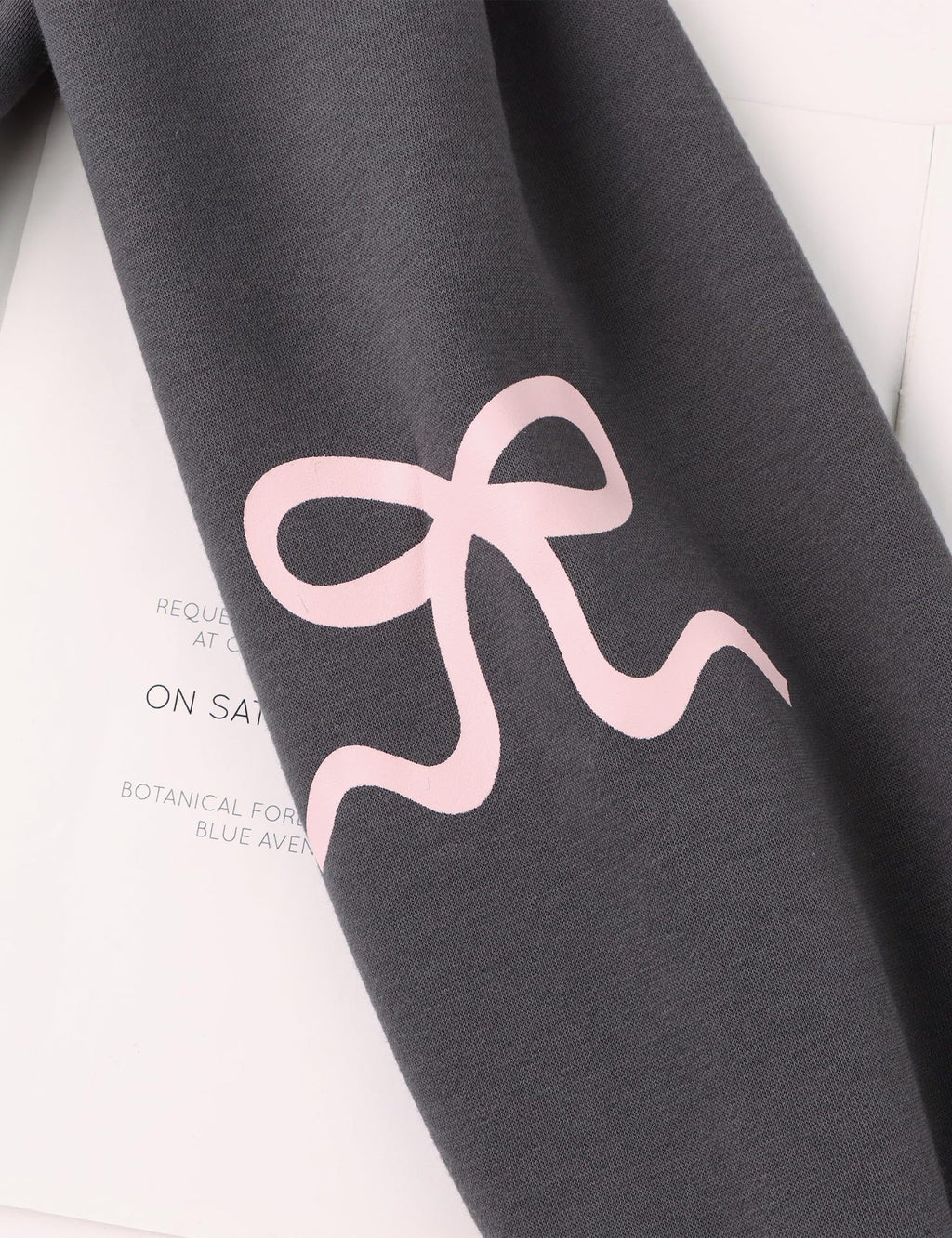 Oversized Bow Sleeve Drop Shoulder Hoodie - DarkGrey - 2