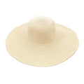 Foldable Floppy Wide Brim Straw Hat - Beige