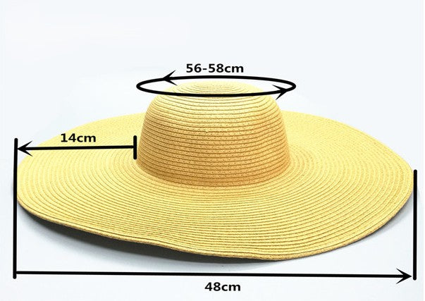 Foldable Floppy Wide Brim Straw Hat