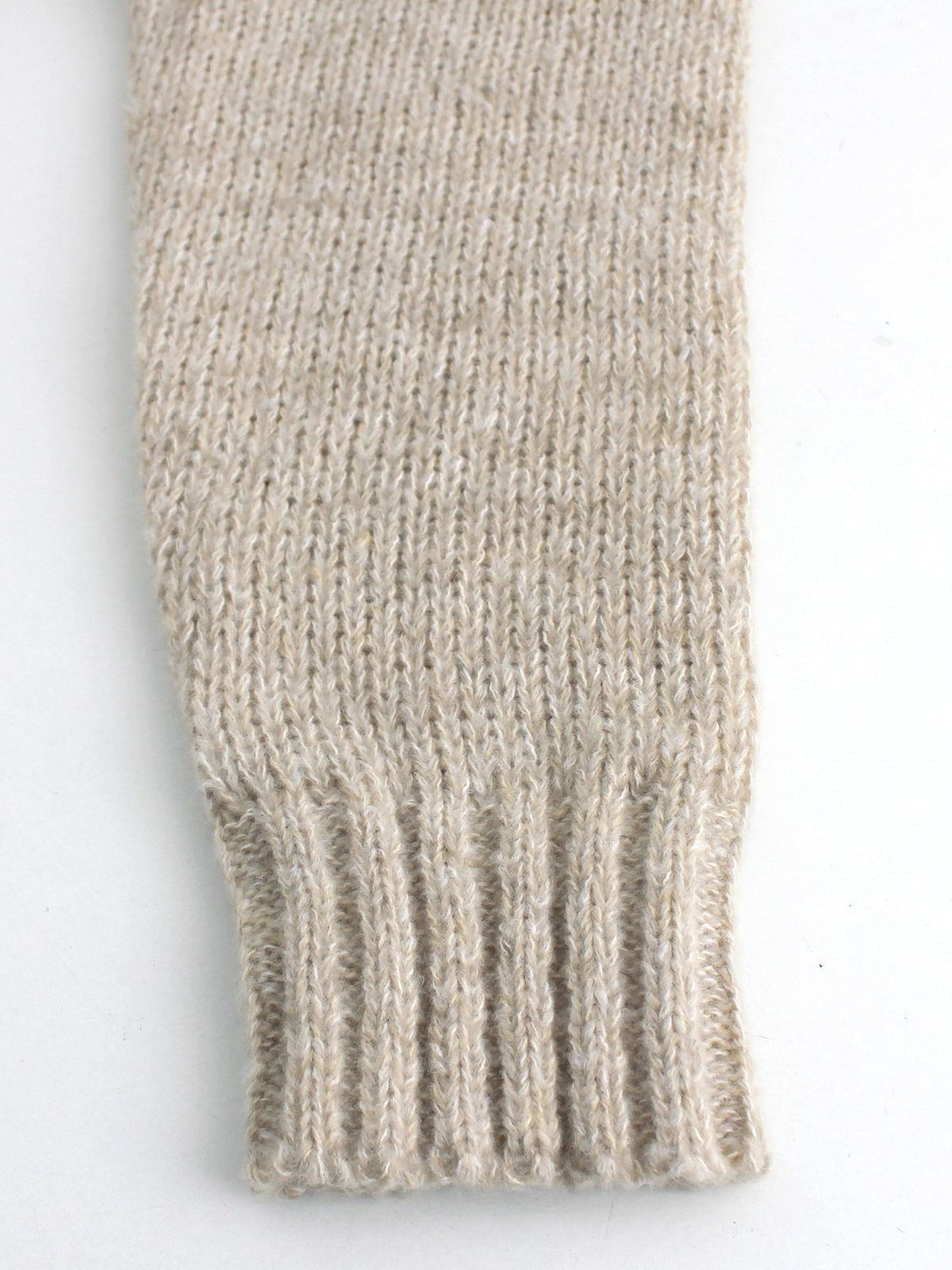V Neck Knit Sweater With Ribbon Bow Tie - Khaki - 3