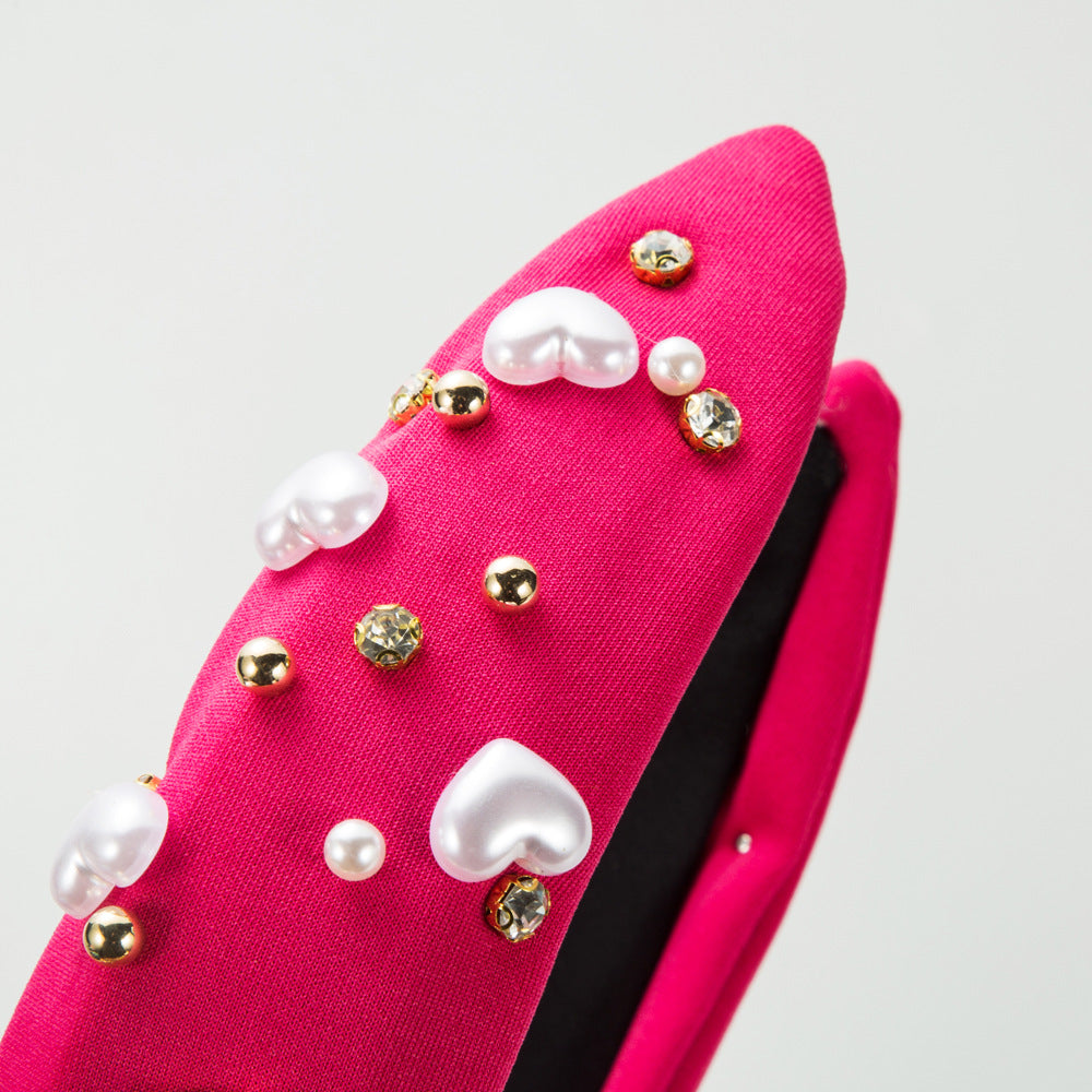 Pearl Heart Studded Knot Headband - view 3