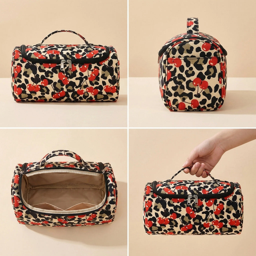 Hanging Travel Toiletry Bag For Hair Tools - Cherry - 1