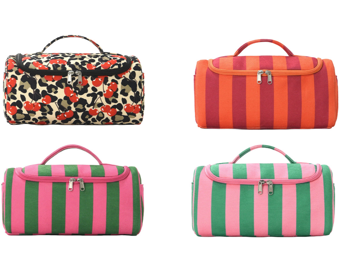 Hanging Travel Toiletry Bag For Hair Tools - Cherry - 3