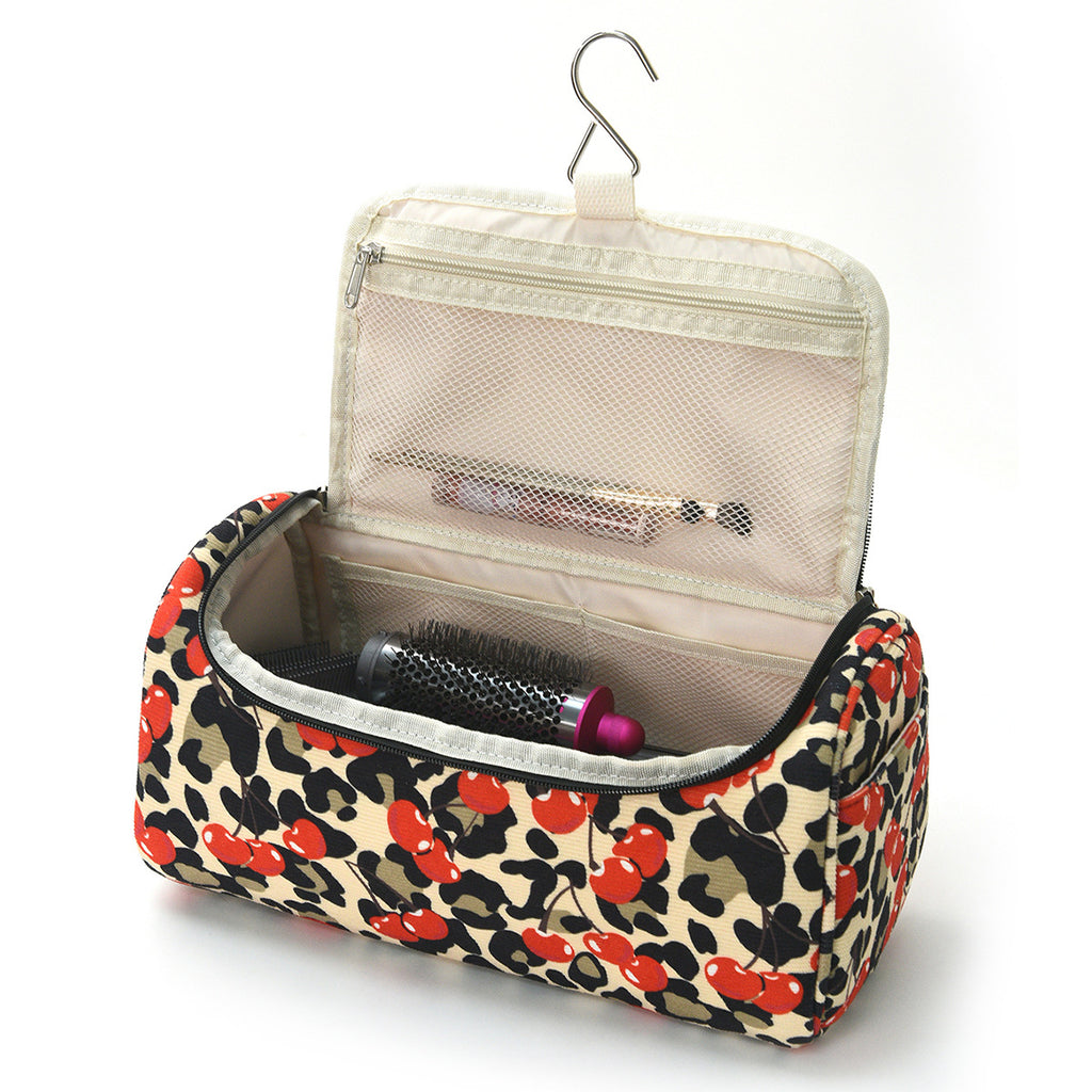 Hanging Travel Toiletry Bag For Hair Tools - Cherry - 7