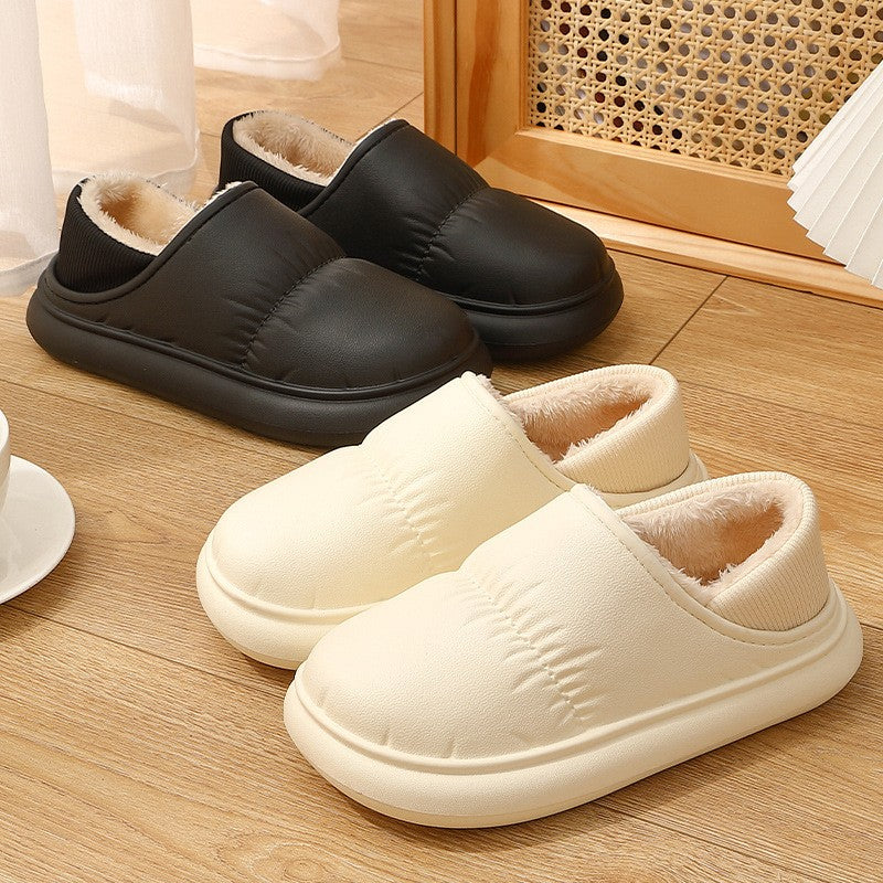 Waterproof Puffer Fleece Lined Clog Slippers
