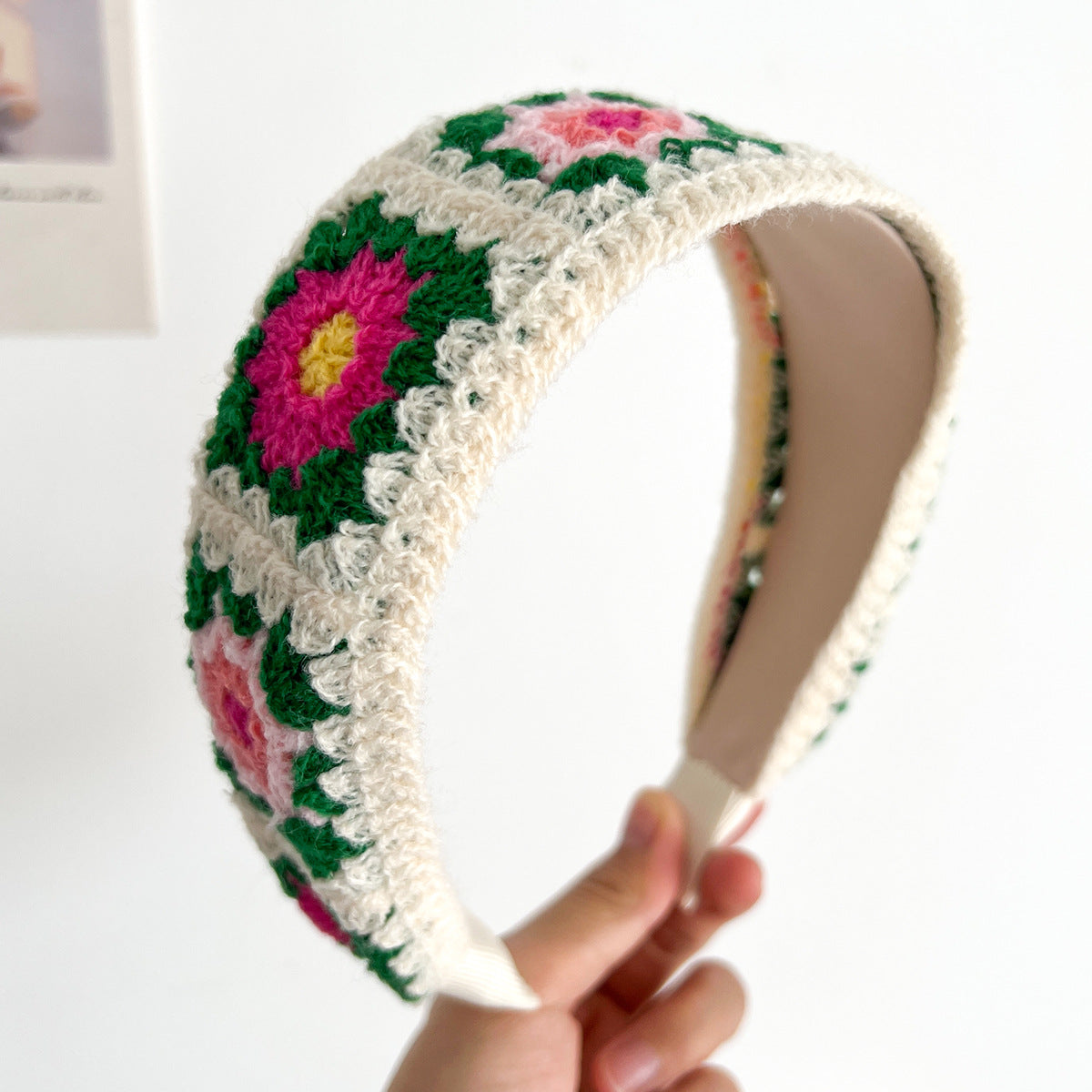 Crochet Granny Square Floral Headband - NO_09