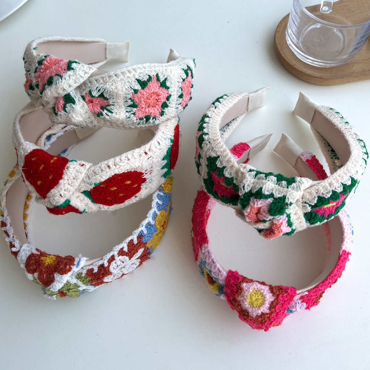 Crochet Granny Square Floral Headband - view 3