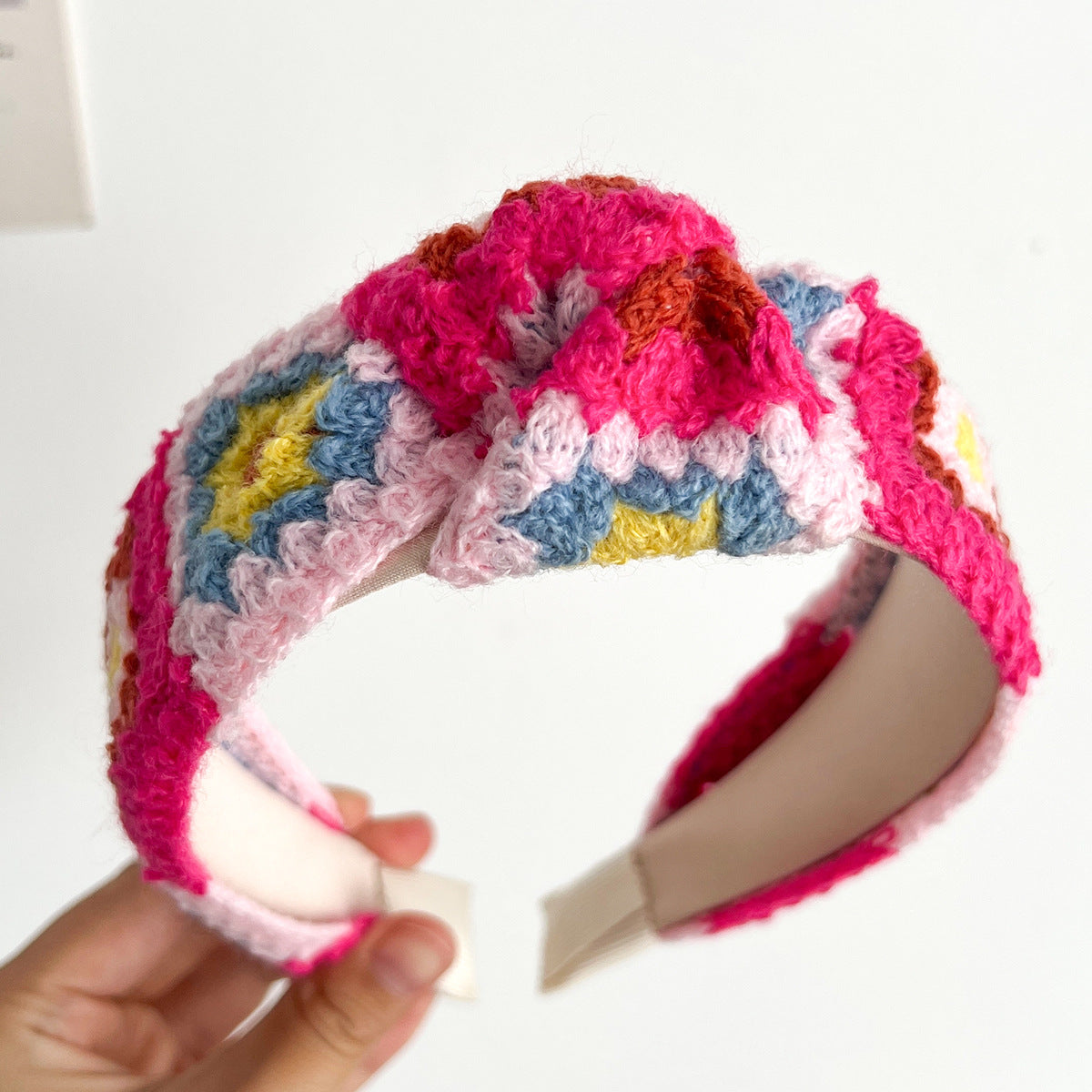 Crochet Granny Square Floral Headband - knot03
