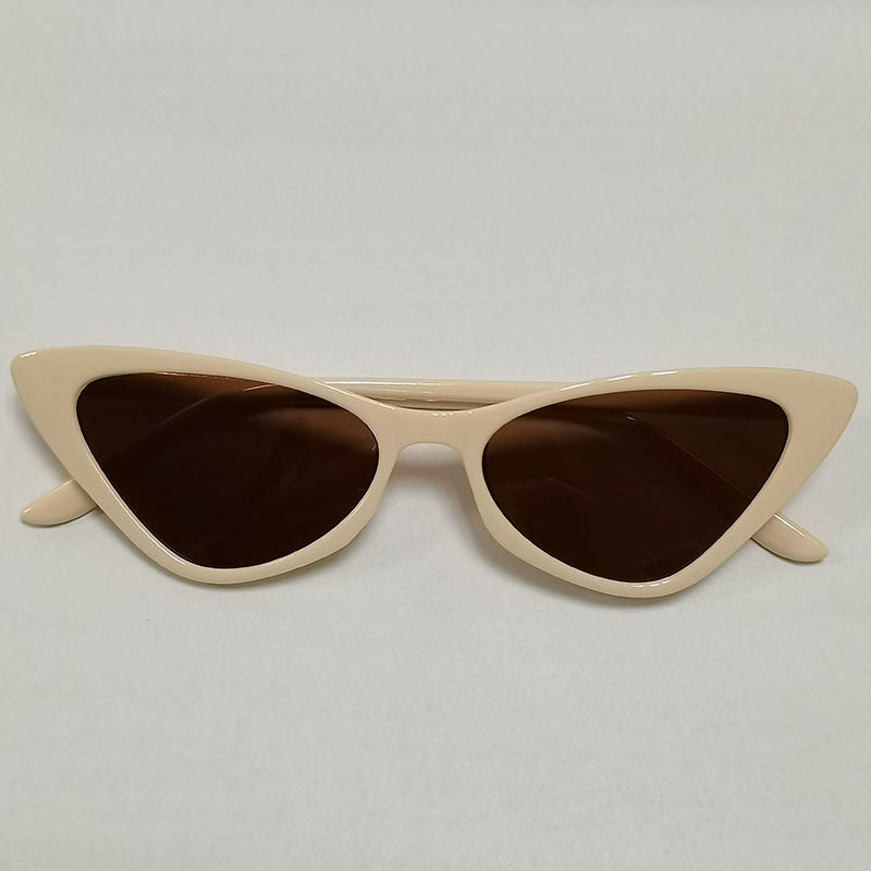 Retro Slim Cat Eye Sunglasses - C10