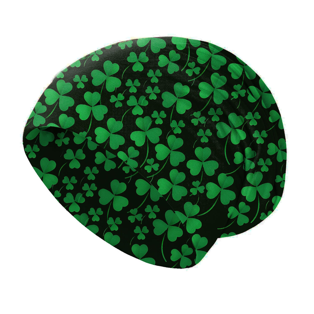 Clover Print Slouchy Pullover Beanie