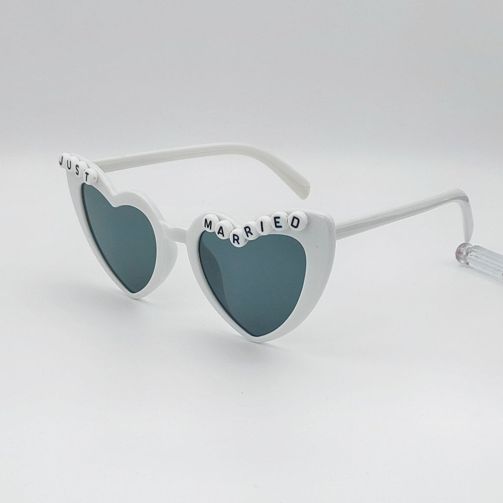 Pearl Trim Heart Party Sunglasses - Color_1