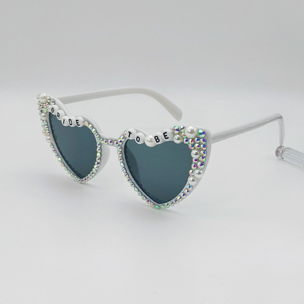Pearl Trim Heart Party Sunglasses - Color_4